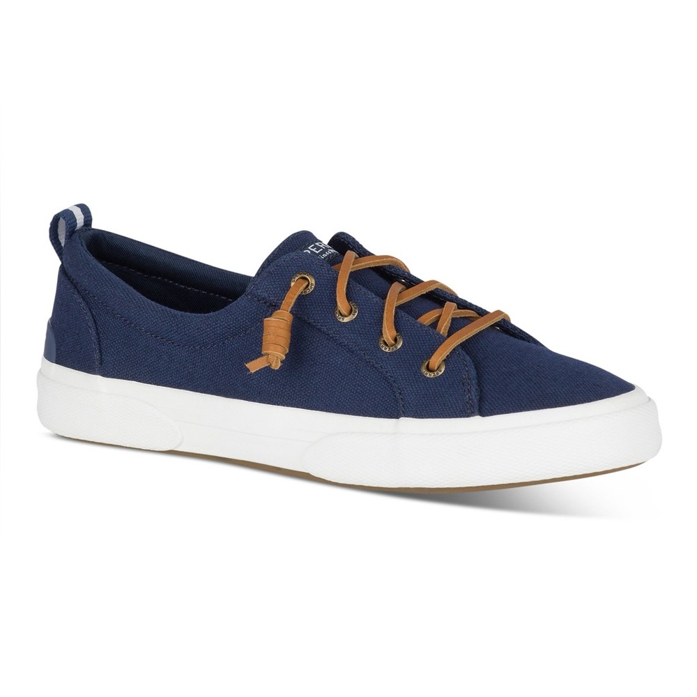 🟦 Sperry Crest Vibe Women Canvas Sneakers Navy 7 Coastal Preppy Minimalist